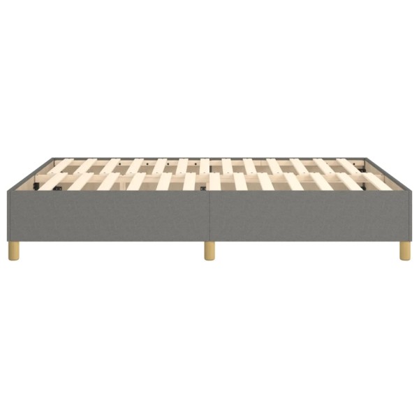 Estructura de cama box spring tela gris oscuro 140x200 cm