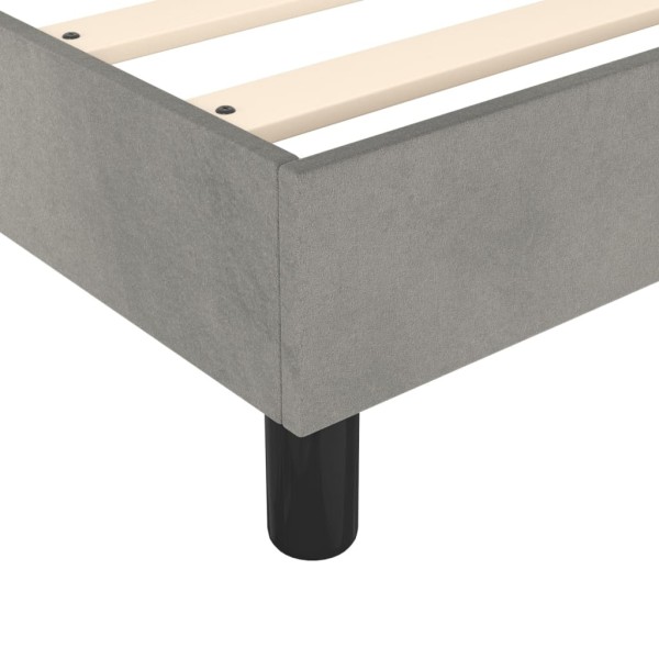 Estructura de cama box spring terciopelo gris claro 180x200 cm