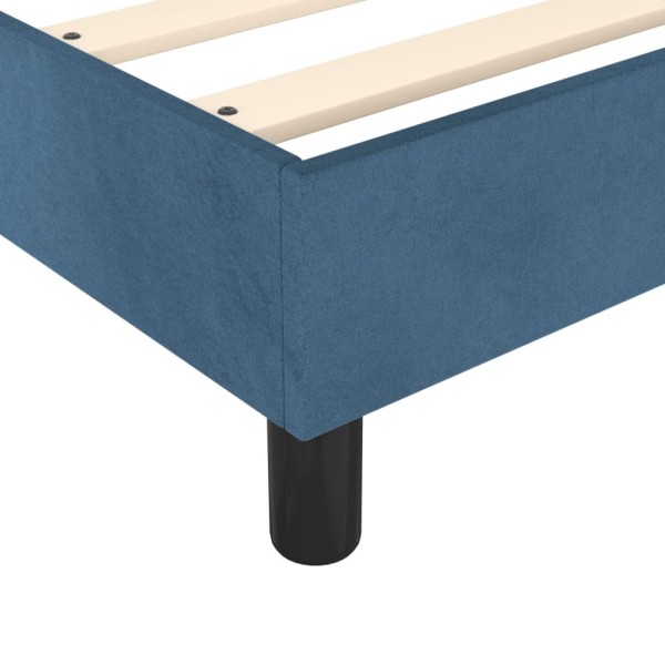 Estructura de cama box spring terciopelo azul oscuro 140x190 cm