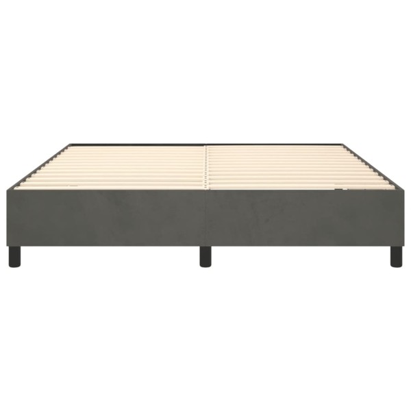 Estructura de cama box spring terciopelo gris oscuro 200x200 cm