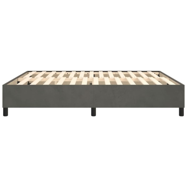 Estructura de cama box spring terciopelo gris oscuro 200x200 cm