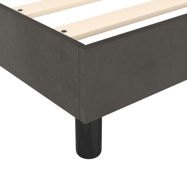 Estructura de cama box spring terciopelo gris oscuro 200x200 cm