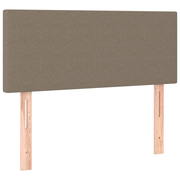 Cabecero con LED de tela gris taupe 80x5x78/88 cm