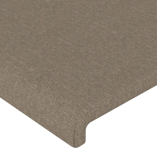 Cabecero con LED de tela gris taupe 103x16x78/88 cm