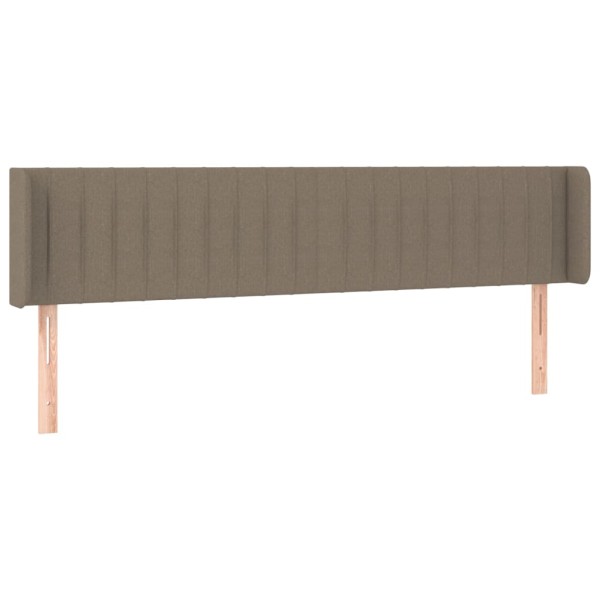 Cabecero con LED de tela gris taupe 203x16x78/88 cm