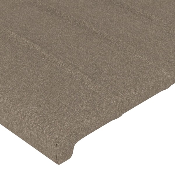 Cabecero con LED de tela gris taupe 203x16x78/88 cm