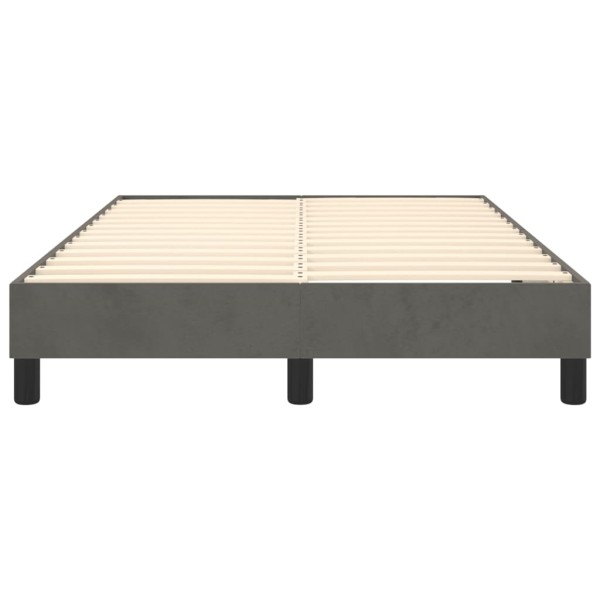 Estructura de cama box spring terciopelo gris oscuro 120x200 cm