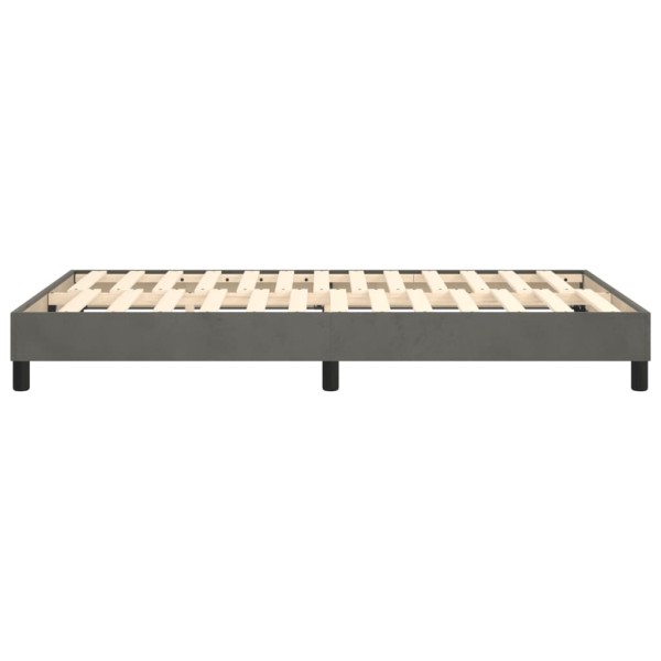 Estructura de cama box spring terciopelo gris oscuro 120x200 cm