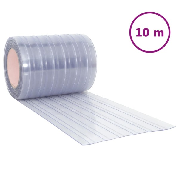 Tira de cortina para puertas PVC transparente 300x2,6 mm 10 m