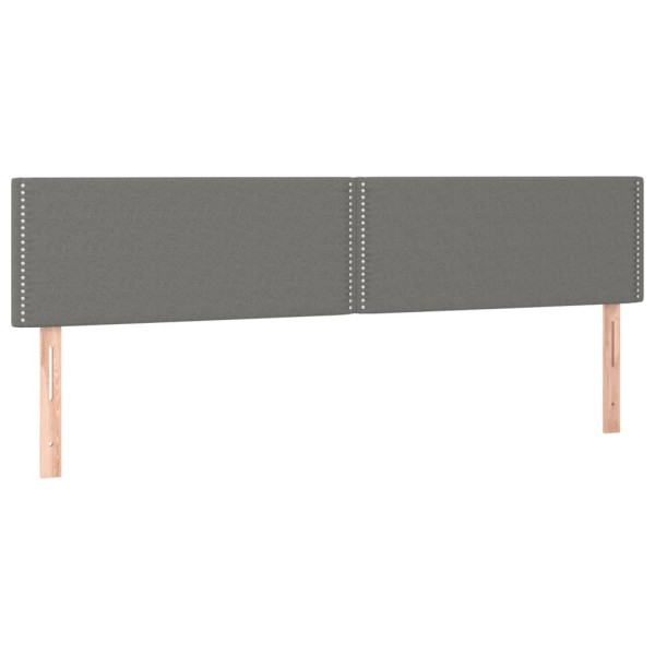 Cama box spring con colchón tela gris oscuro 160x200 cm