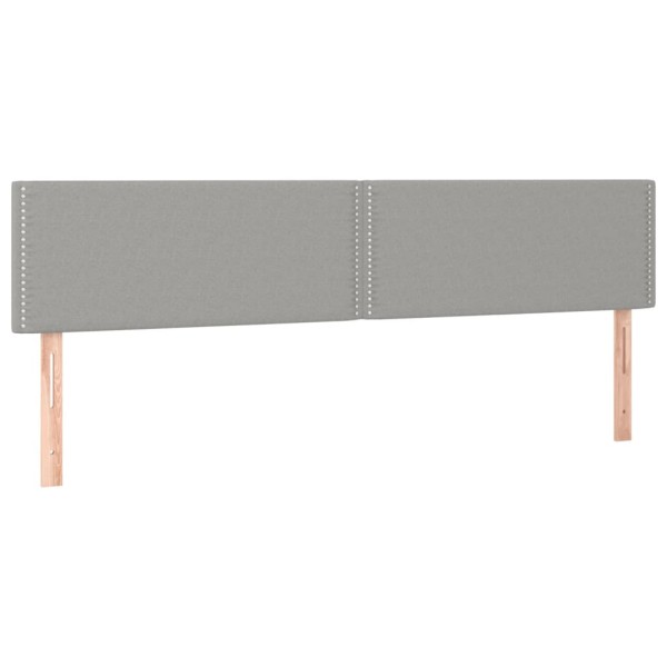 Cama box spring con colchón tela gris claro 180x200 cm