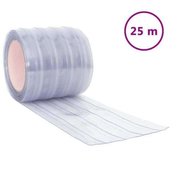 Tira de cortina para puertas PVC transparente 200x1,6 mm 25 m