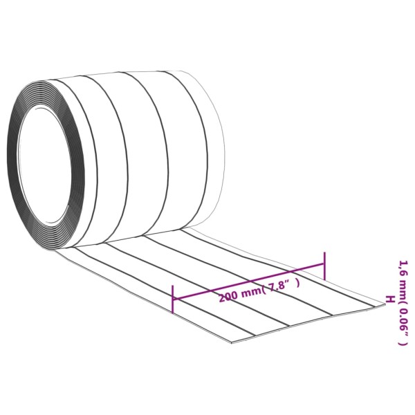 Tira de cortina para puertas PVC transparente 200x1,6 mm 25 m