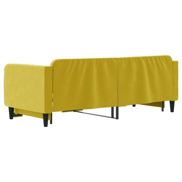 Sofá cama nido terciopelo amarillo 90x200 cm