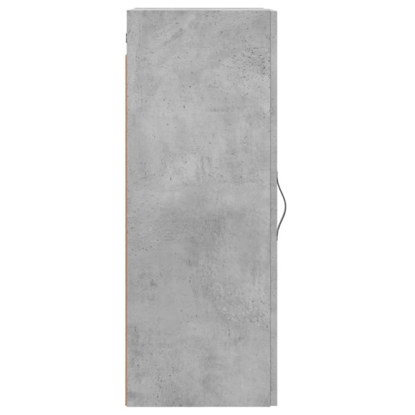 Armario de pared madera ingeniería gris hormigón 34,5x34x90 cm