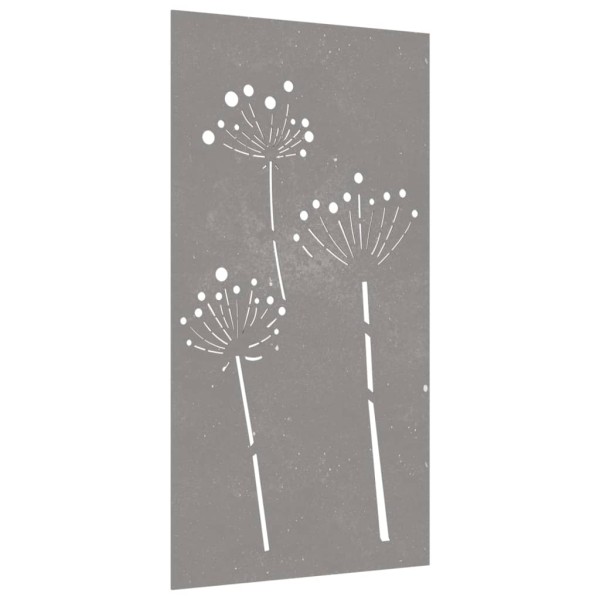 Adorno de pared de jardín acero corten diseño flores 105x55 cm