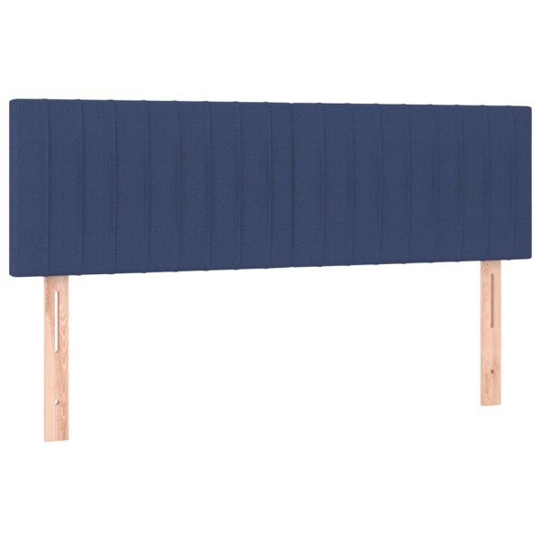 Cabeceros 2 unidades tela azul 72x5x78/88 cm