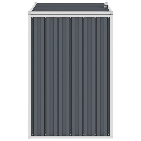 Cobertizo para contenedor de basura acero gris 72x81x121 cm