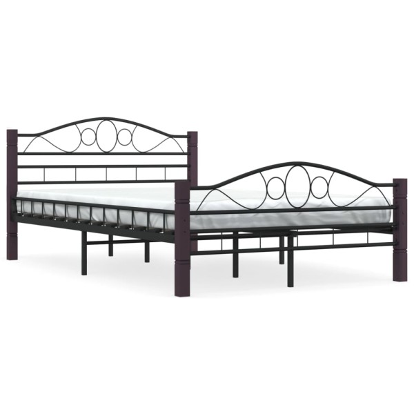 Estructura de cama de metal negro 120x200 cm