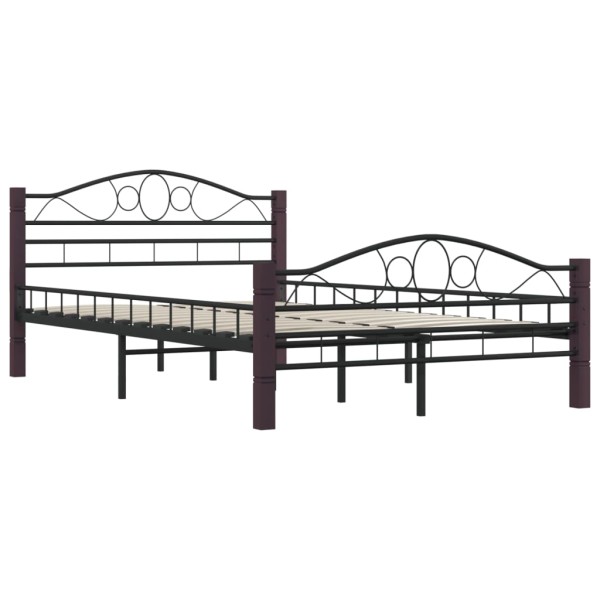 Estructura de cama de metal negro 120x200 cm