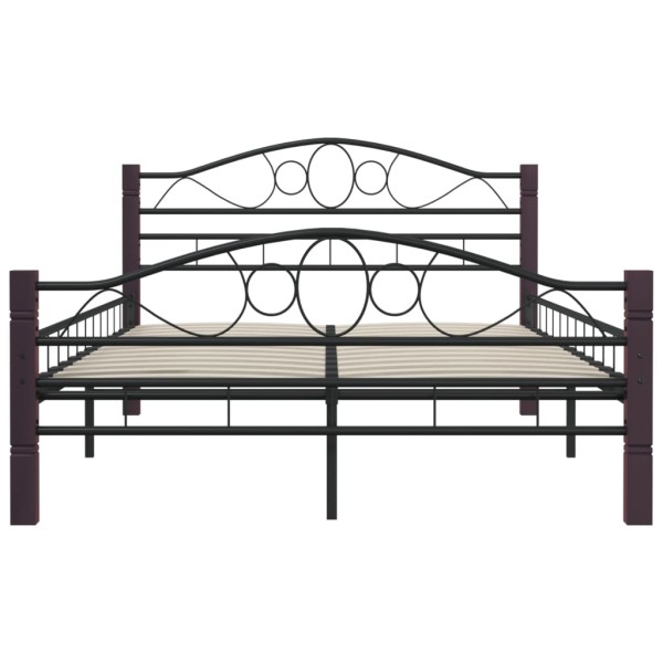 Estructura de cama de metal negro 120x200 cm