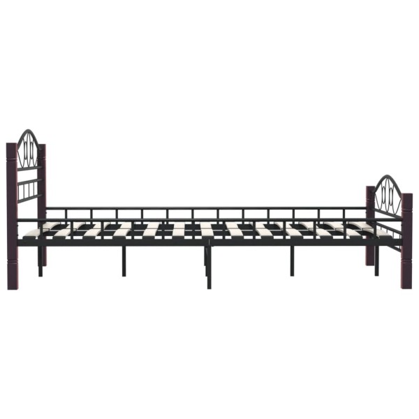 Estructura de cama de metal negro 120x200 cm