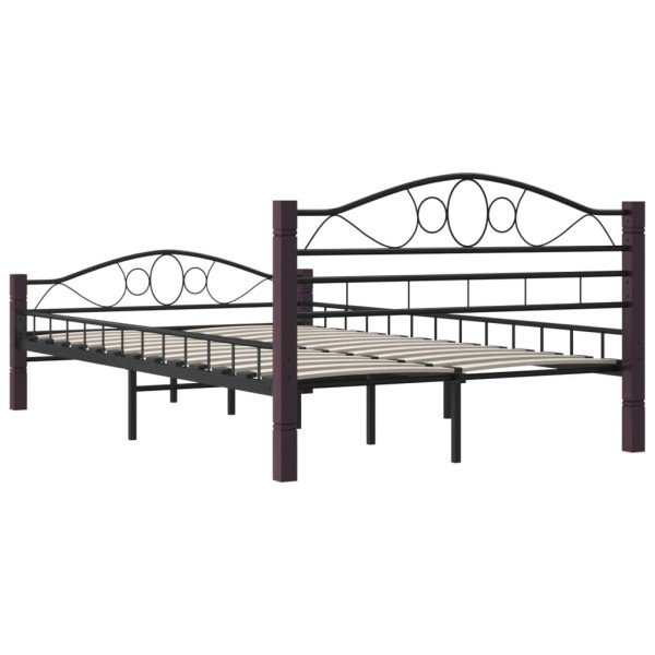 Estructura de cama de metal negro 120x200 cm