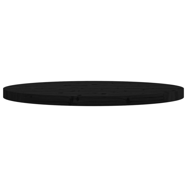 Tablero de mesa redondo madera maciza de pino negro Ø70x3 cm