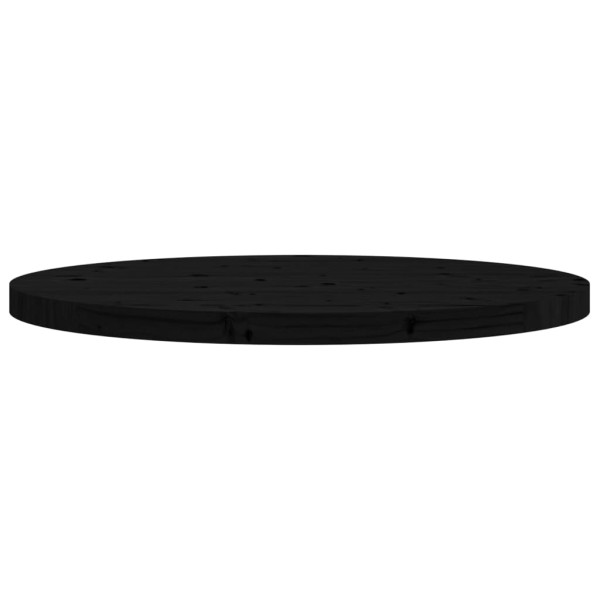 Tablero de mesa redondo madera maciza de pino negro Ø70x3 cm