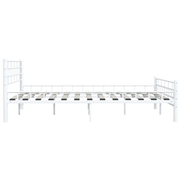 Estructura de cama de metal blanca 160x200 cm