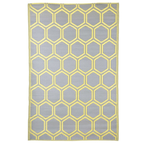 Esschert Design Alfombra de exterior panal de abejas 182x122 cm