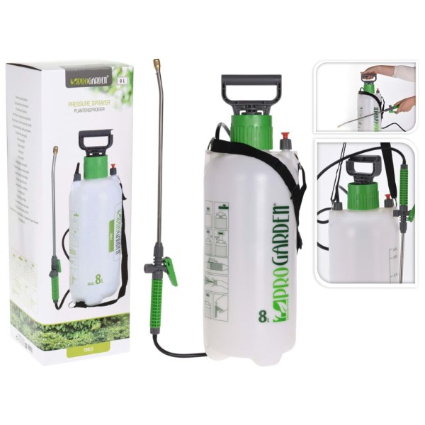 ProGarden Pulverizador a presión verde 8 L