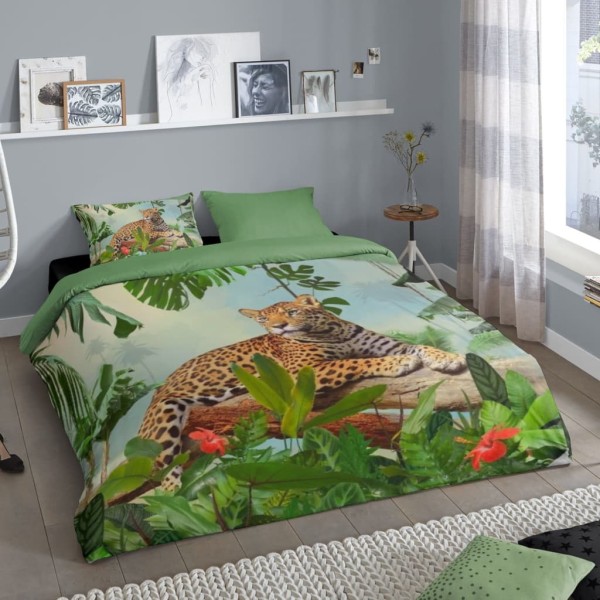 Good Morning Funda de edredón JUNGLE 155x220 cm multicolor