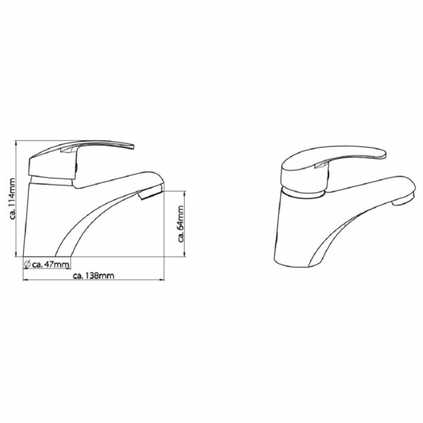 SCHÜTTE Grifo mezclador de lavabo con sensor SIRANI cromado