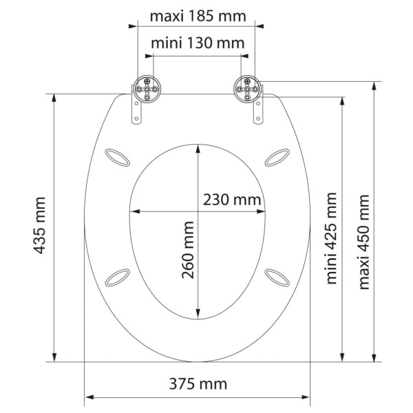 SCHÜTTE Asiento de inodoro con cierre suave SEA STONE