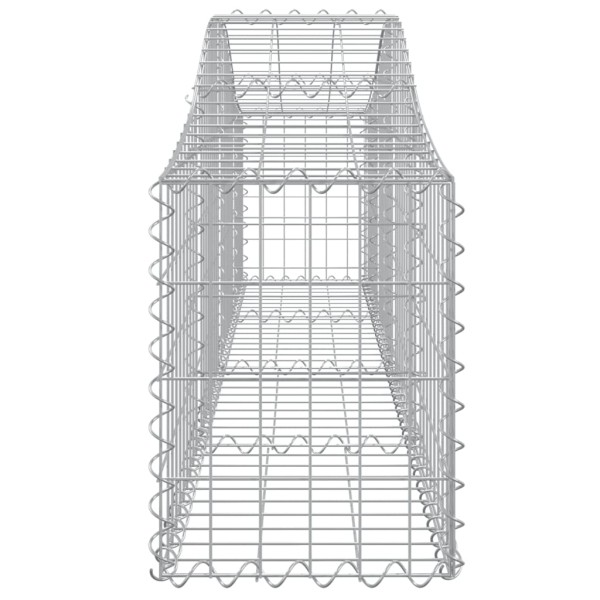 Cestas de gaviones 11 uds forma de arco hierro 200x30x40/60 cm