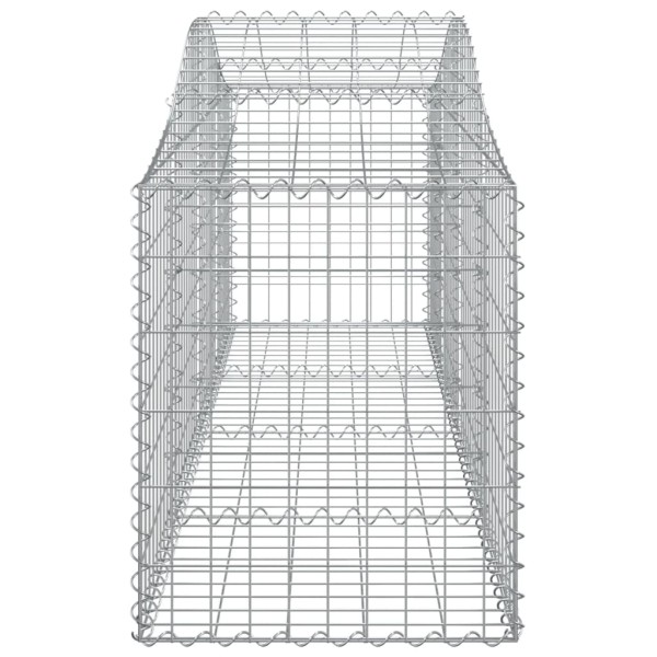 Cestas de gaviones 10 uds forma de arco hierro 200x50x60/80 cm