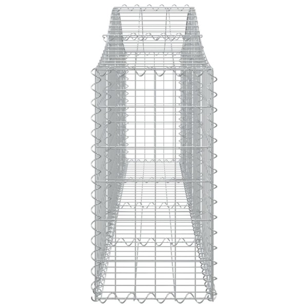 Cestas de gaviones 9 uds forma de arco hierro 200x30x60/80 cm