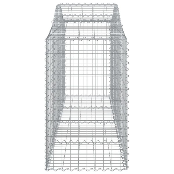 Cestas de gaviones 8 uds forma de arco hierro 200x50x80/100 cm