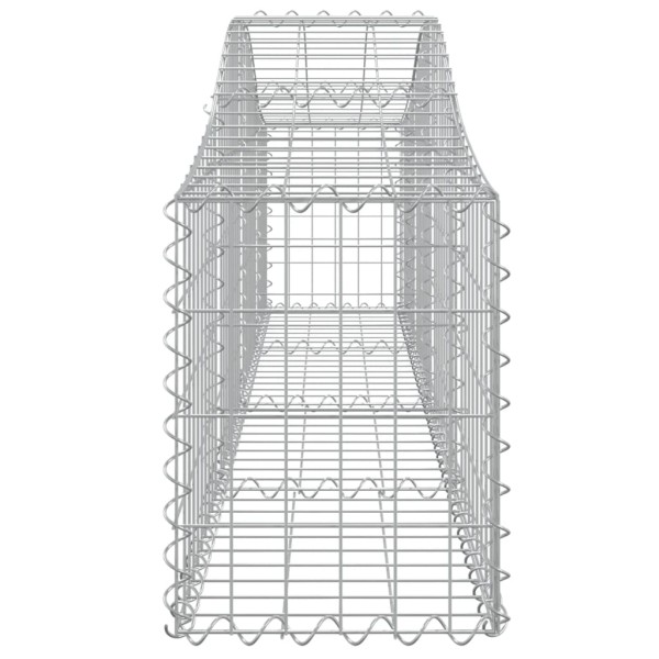 Cestas de gaviones 18 uds forma de arco hierro 200x30x40/60 cm