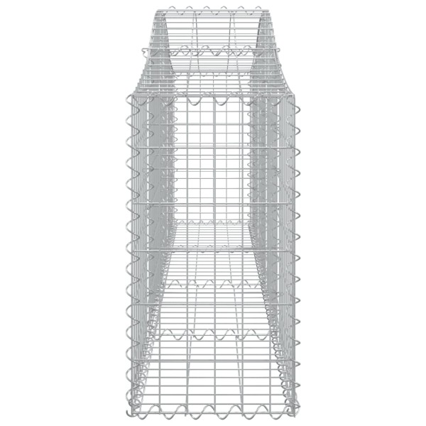 Cestas gaviones 2 uds forma de arco hierro 200x30x60/80 cm