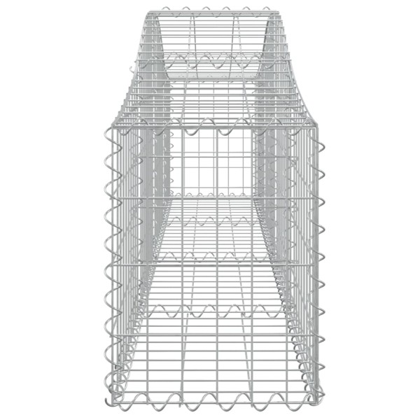 Cestas de gaviones 4 uds forma de arco hierro 200x30x40/60 cm