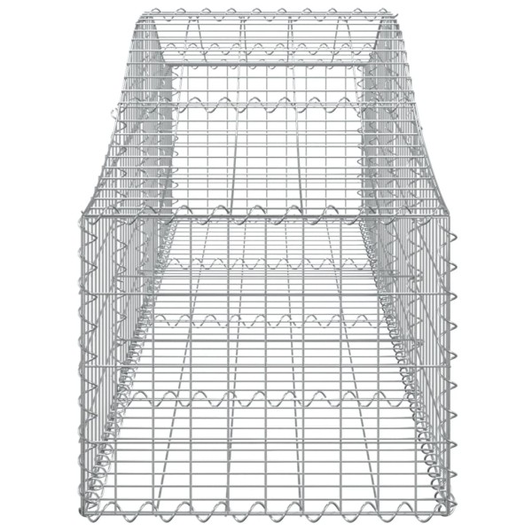 Cestas de gaviones 7 uds forma de arco hierro 200x50x40/60 cm