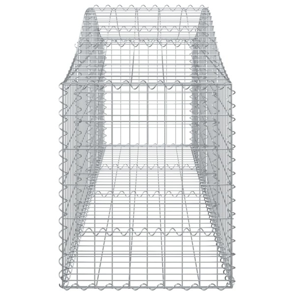 Cestas de gaviones 14 uds forma de arco hierro 200x50x60/80 cm