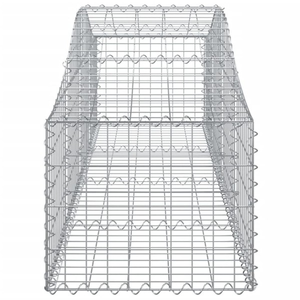 Cestas de gaviones 5 uds forma de arco hierro 200x50x40/60 cm