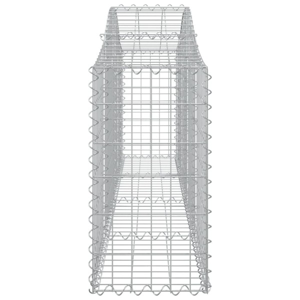 Cestas de gaviones 11 uds forma de arco hierro 200x30x60/80 cm