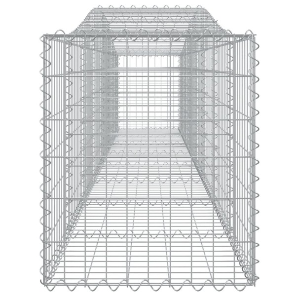 Cestas de gaviones 9 uds forma de arco hierro 400x50x60/80 cm