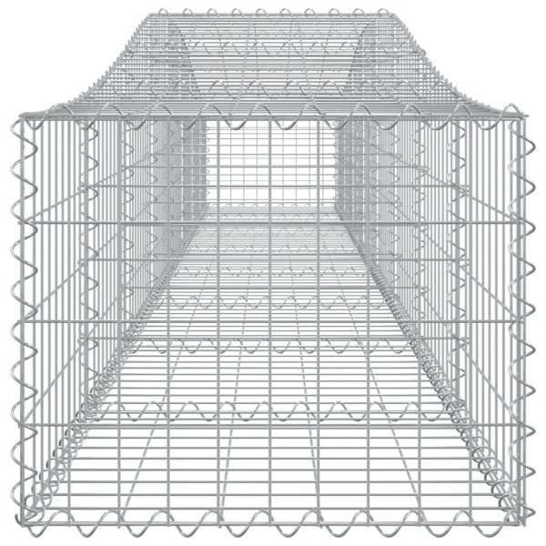 Cestas de gaviones 8 uds forma de arco hierro 400x50x40/60 cm