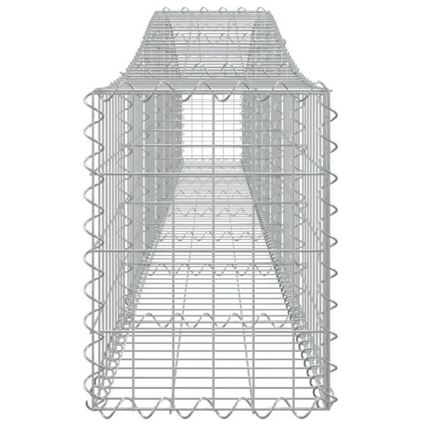 Cestas de gaviones 3 uds forma de arco hierro 400x30x40/60 cm