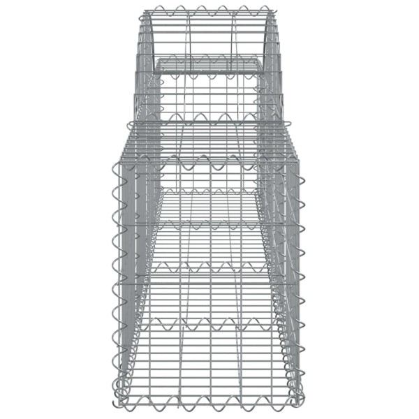 Cestas de gaviones 5 uds forma de arco hierro 200x30x40/60 cm